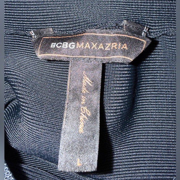 BCBGMaxAzria Black Pencil Skirt Bandage Stretchy Knit Large - Picture 5 of 6